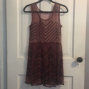 Free People Maroon Beaded Dress
